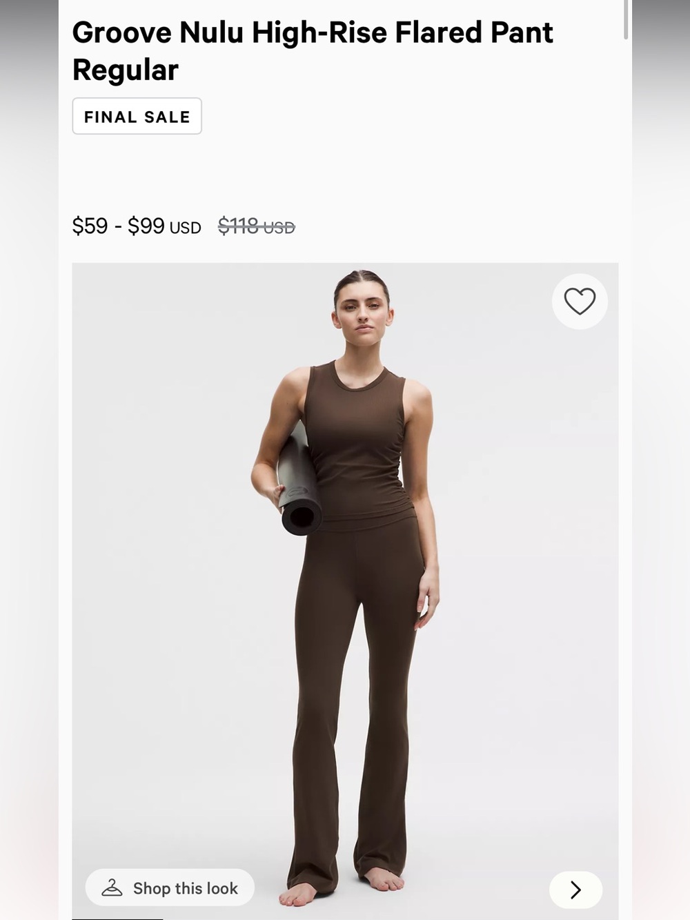 NWOT Lululemon Groove Nulu High-Rise Flared Pant